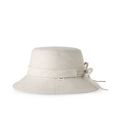 MASH-UP BUCKET HAT WITH BOW (H04HT7065) SAND