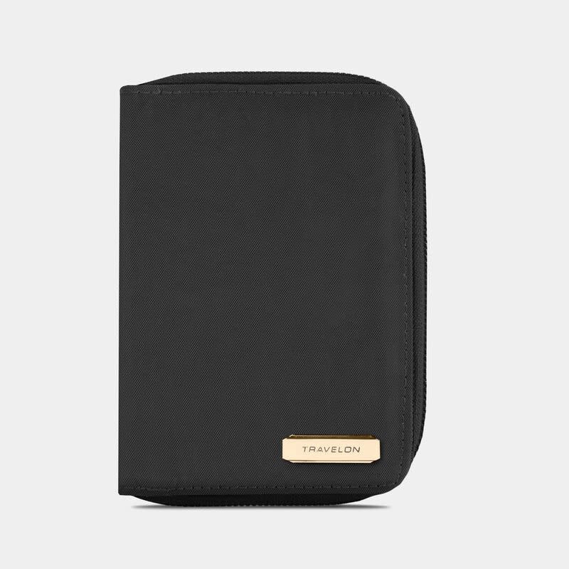 RFID BLOCKING PASSPORT ZIP WALLET (43401