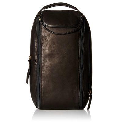 TWIN TOP ZIP SHOE BAG, BLACK (PB8101)