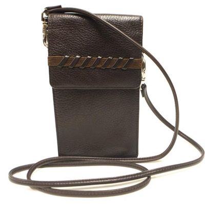 UNIQUE WHIP STITCH LEATHER MEDIA POCKET (7210)
