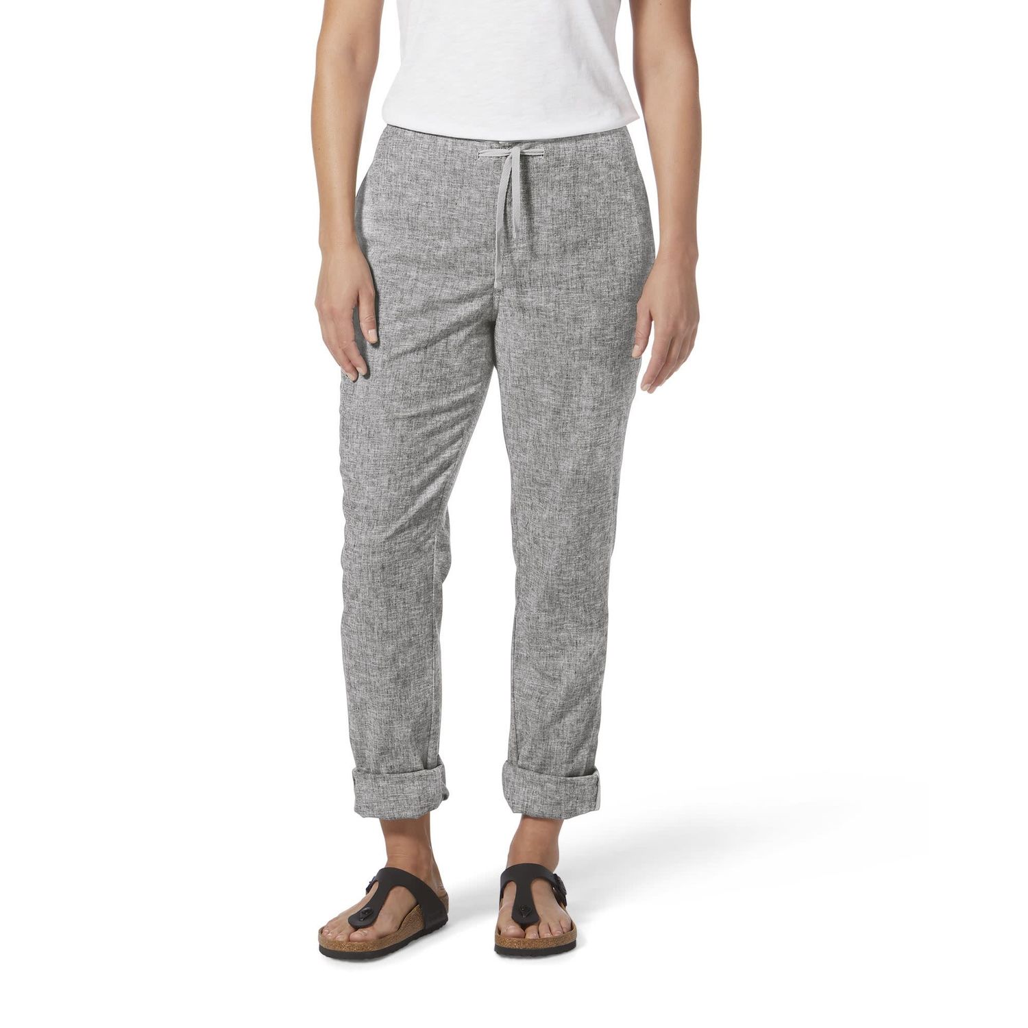 WOMEN'S HEMPLINE TIE PANT, ASPHALT (Y624011-568)
