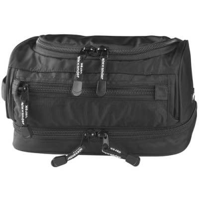 UNISEX TRAVEL KIT, 2 TOP ZIP, WET PAC (PW-20281) BLACK