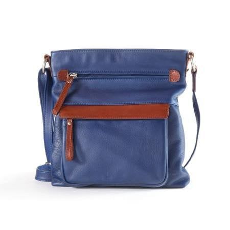 AUBREY LEATHER CROSSBODY, STORM (7102)