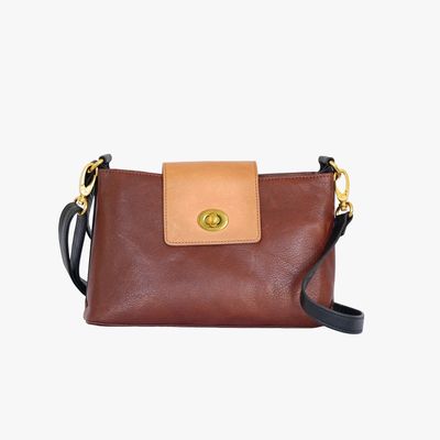TATIANA LEATHER FLAP CROSSBODY (7304)