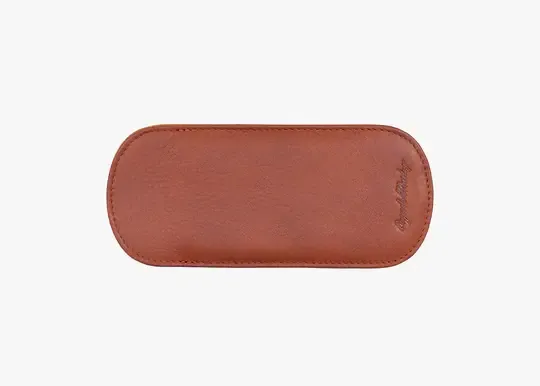 LEATHER EYE GLASS CASE (1729) BRANDY
