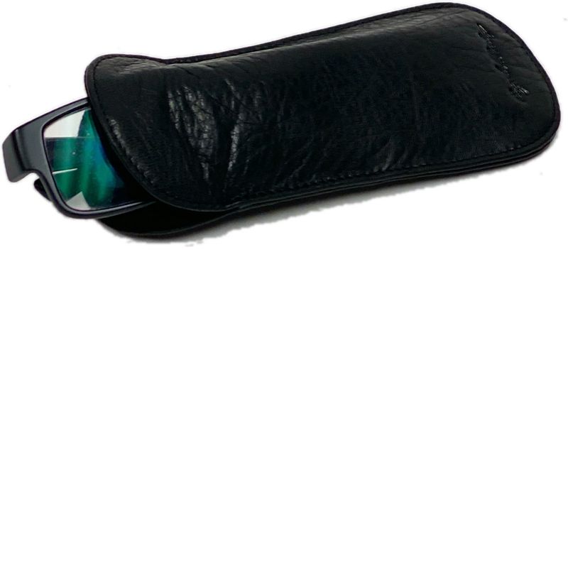 LEATHER EYEGLASS CASE (1729) BLACK