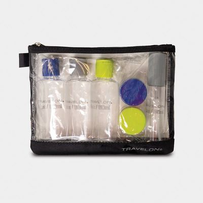 1 QUART ZIP-TOP BAG WITH BOTTLES, BLACK (02037-500)