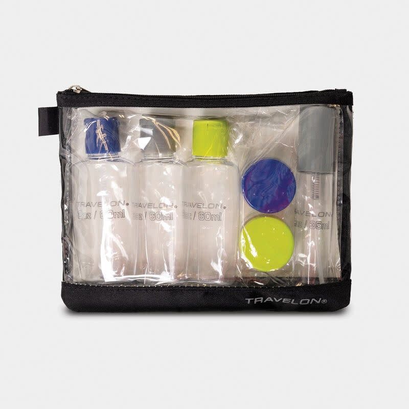 1 QUART ZIP-TOP BAG WITH BOTTLES, BLACK (02037-500)