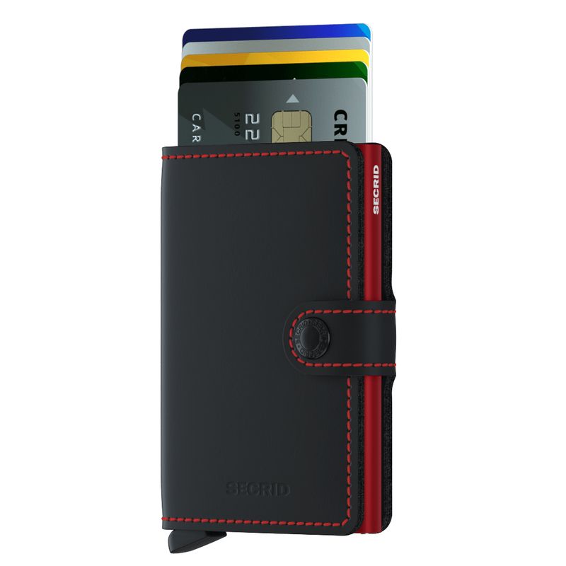 MINIWALLET MATTE  BLACK-RED