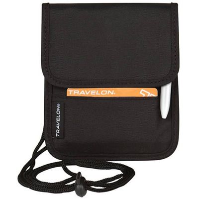 ID AND BOARDING PASS HOLDER W/SNAP CLOSURE BLACK (42764)