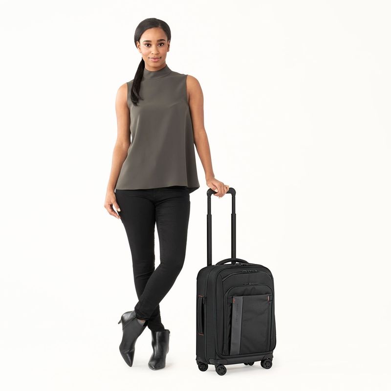 ZDX 21&quot; CARRY-ON EXPANDABLE SPINNER, BLACK (ZXU121SPX-4)