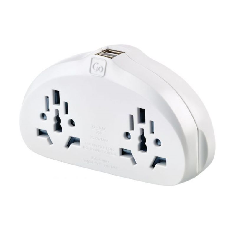 WORLD - EU ADAPTOR DUO + USB