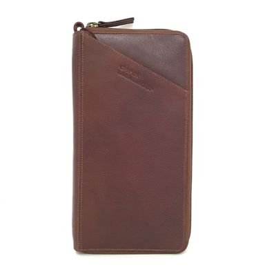 FULL ZIP TRAVEL WALLET FN2012 WHISKEY (BR)
