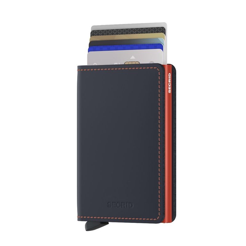 SLIMWALLET MATTE NIGHTBLUE &amp; ORANGE