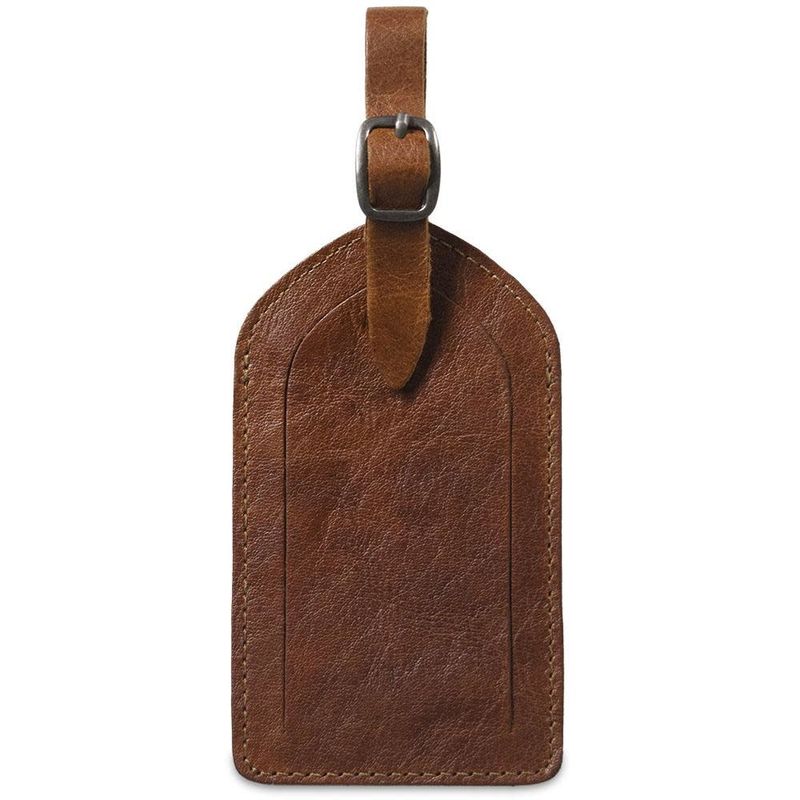 VOYAGER LEATHER LUGGAGE TAG HONEY (7101)