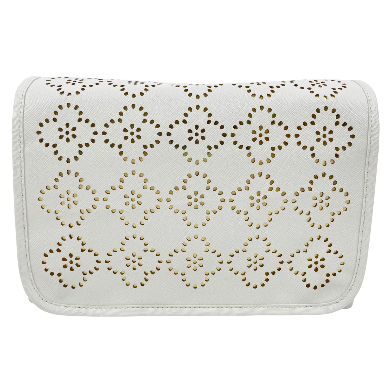 LACE HANGING TOILETRY KIT OFF WHITE/GOLD (CB308)