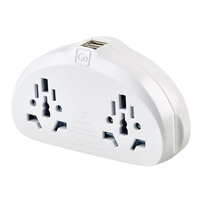 WORLD -USA ADAPTOR DUO + USB