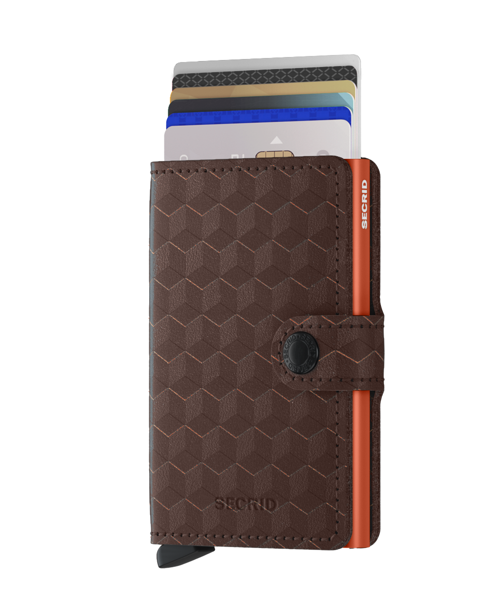 MINIWALLET OPTICAL BROWN-ORANGE