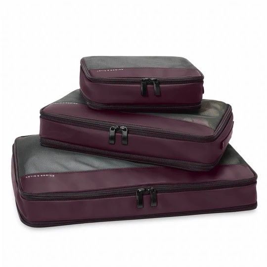 CHECK-IN EXPANDABLE COMPRESSION PACKING CUBE SET, PLUM (X112-64)