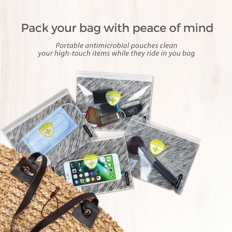 SET OF 4 ANTIMICROBIAL CLEAN POUCHES (43538)