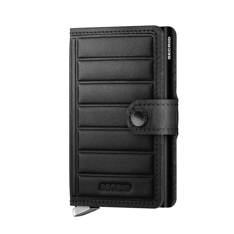 PREMIUM MINIWALLET EMBOSS LINES BLACK