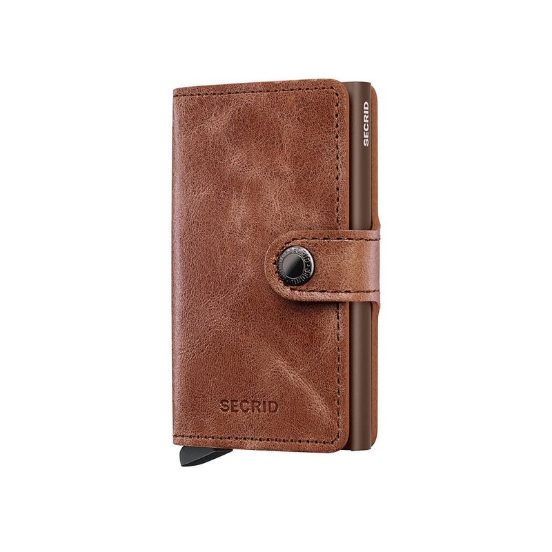 MINIWALLET VINTAGE COGNAC BROWN