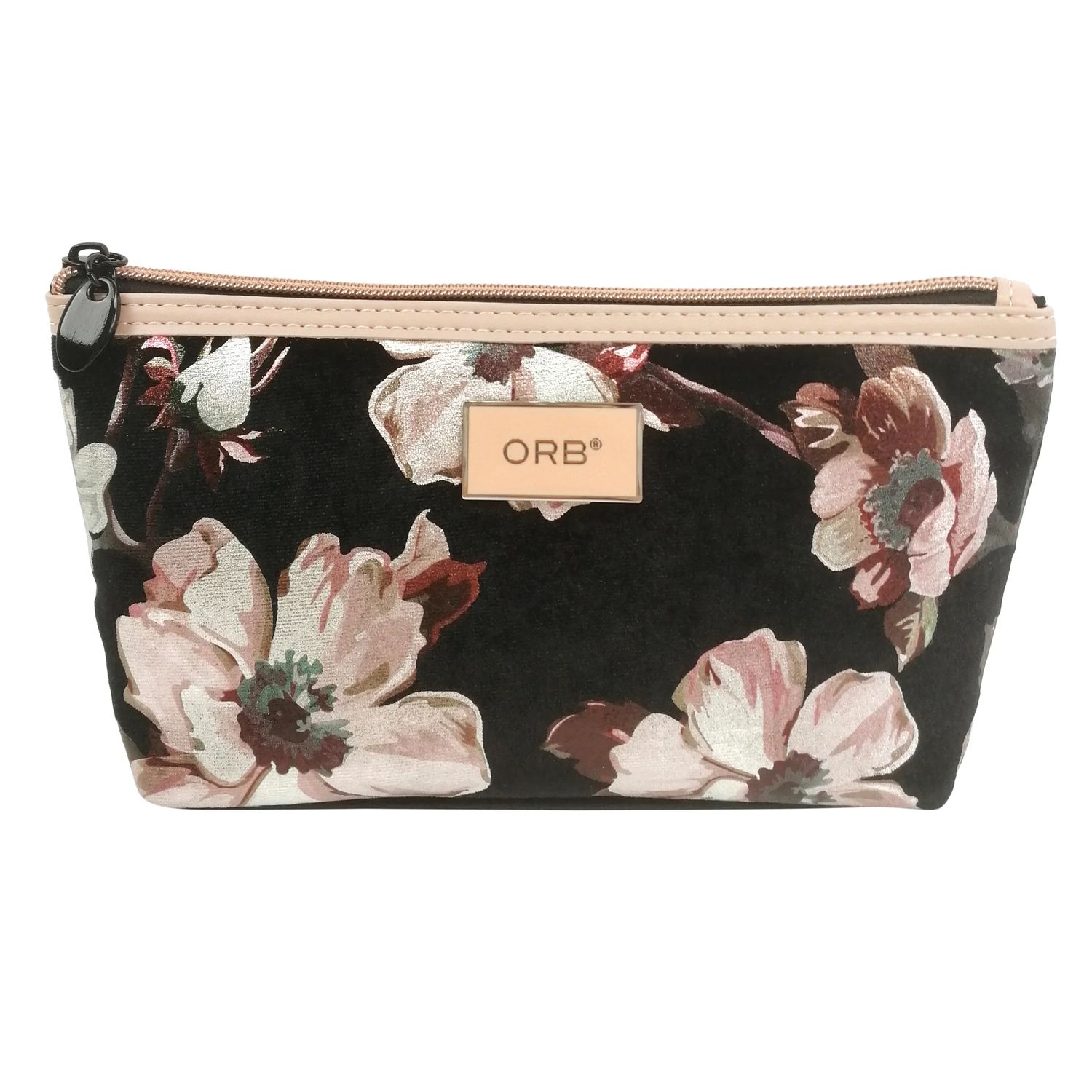 FLEUR COSMETIC BAG MEDIUM BLACK (CB205)