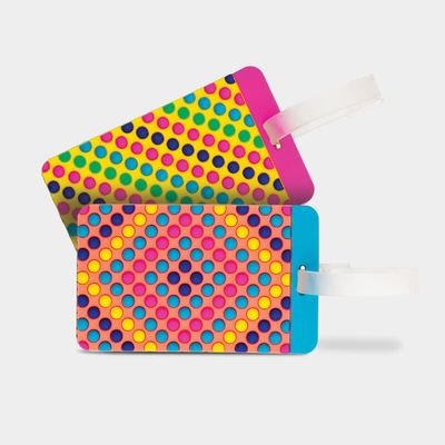 SET OF 2 LUGGAGE TAGS, DOTS (13571-000)