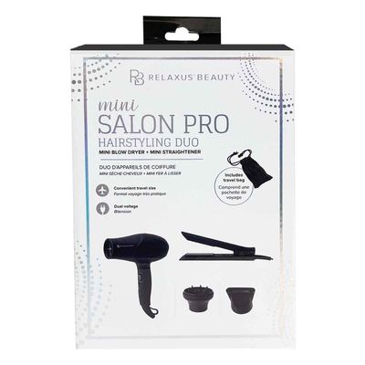 MINI PRO HAIRSTYLING DUO - DRYER &amp; STRAIGHTENER (544540) BLACK