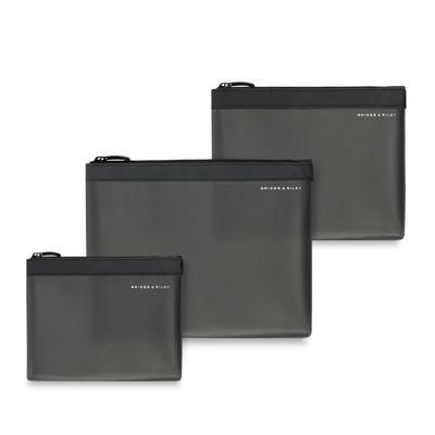 TRANSLUCENT 3PC POUCH SET (XN121-4) BLACK