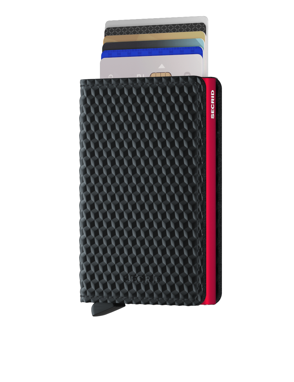 SLIMWALLET CUBIC BLACK-RED