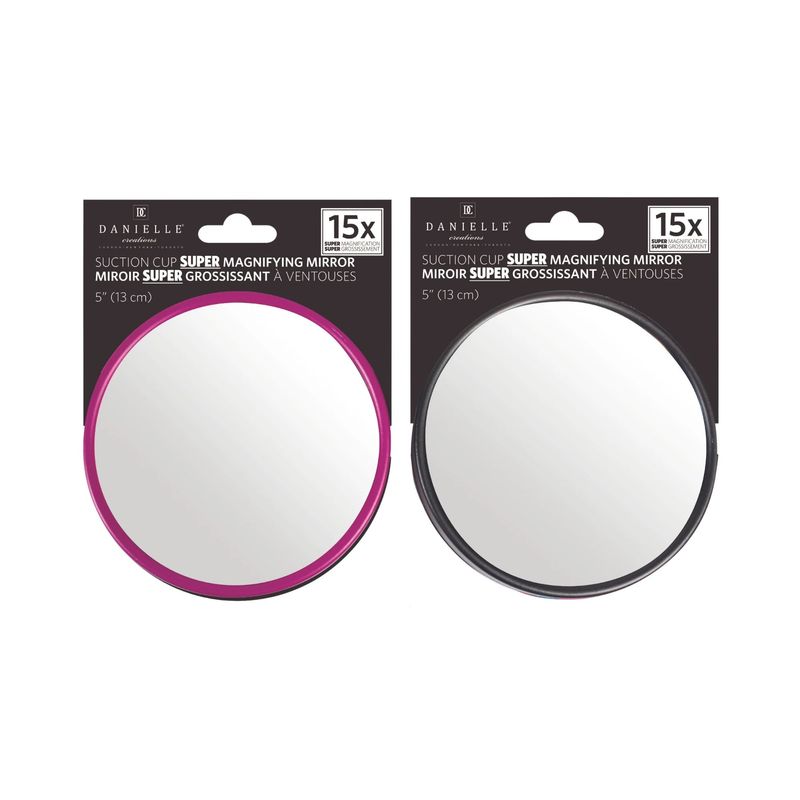 15X SUCTION TRAVEL MIRROR (D3712), ASSTD COLOUR
