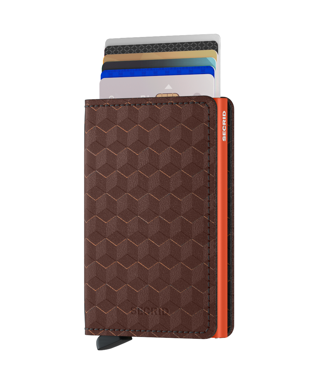 SLIMWALLET OPTICAL BROWN-ORANGE