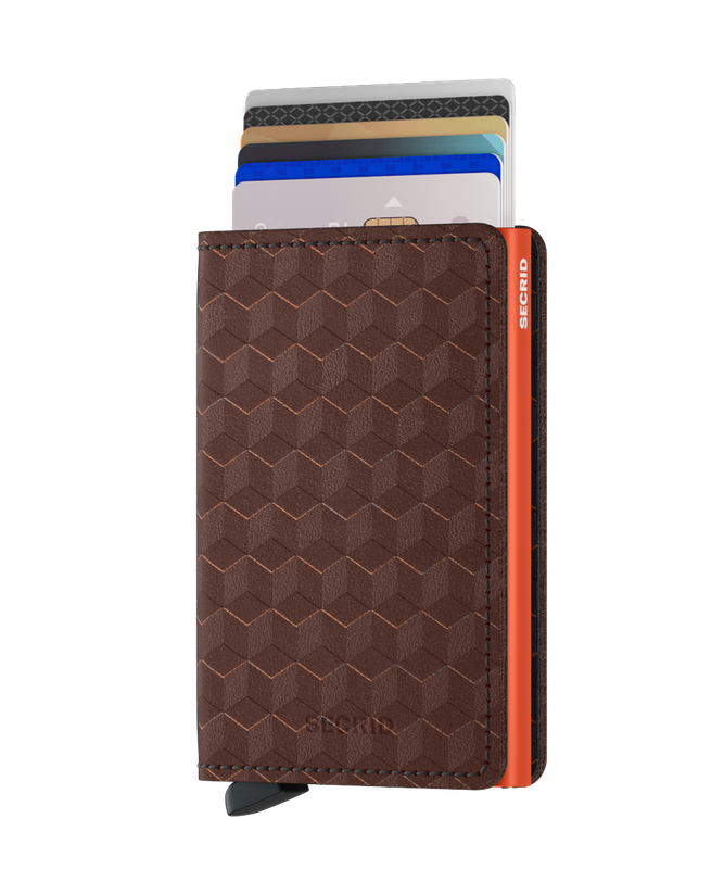 SLIMWALLET OPTICAL BROWN-ORANGE