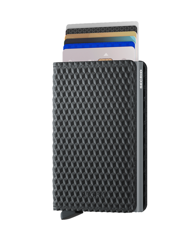 SLIMWALLET CUBIC BLACK-TITANIUM
