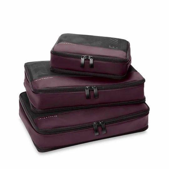 CARRY-ON EXPANDABLE COMPRESSION PACKING CUBE SET, PLUM (X111-64)