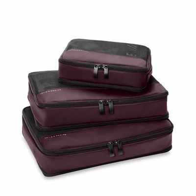 CARRY-ON EXPANDABLE COMPRESSION PACKING CUBE SET, PLUM (X111-64)