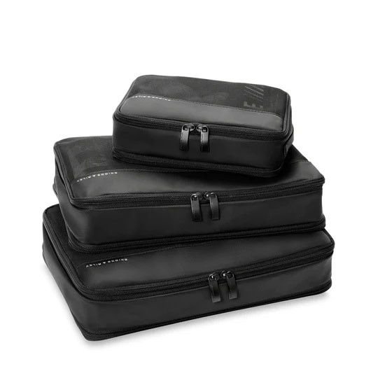 CARRY-ON EXPANDABLE PACKING CUBE SET (X111-4) BLACK