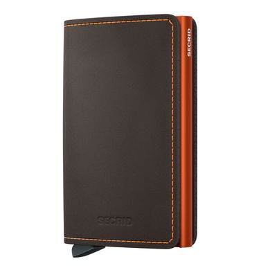 SLIMWALLET MATTE TRUFFLE &amp; ORANGE
