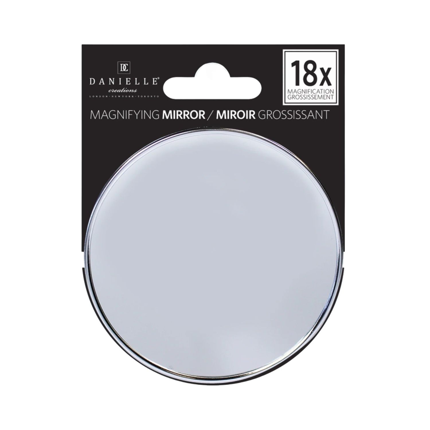 1X/18X SUCTION TRAVEL MIRROR, CHROME (D341)