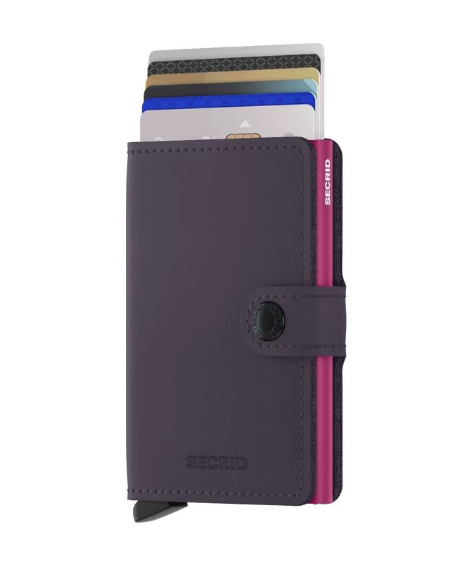 MINIWALLET MATTE DARK PURPLE FUCHSIA
