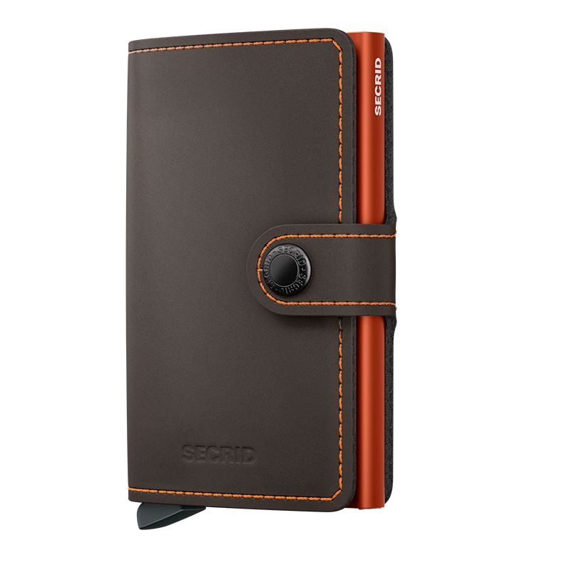 MINIWALLET MATTE TRUFFLE &amp; ORANGE