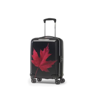 CANADIAN COLLECTION SPINNER CARRY-ON (141418-5315) MAPLE LEAF RED/BLACK