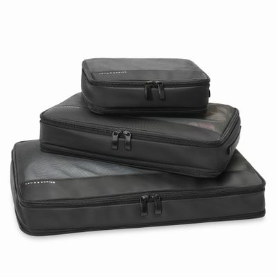 CHECK-IN EXPANDABLE COMPRESSION PACKING CUBE SET (X112-4) BLACK