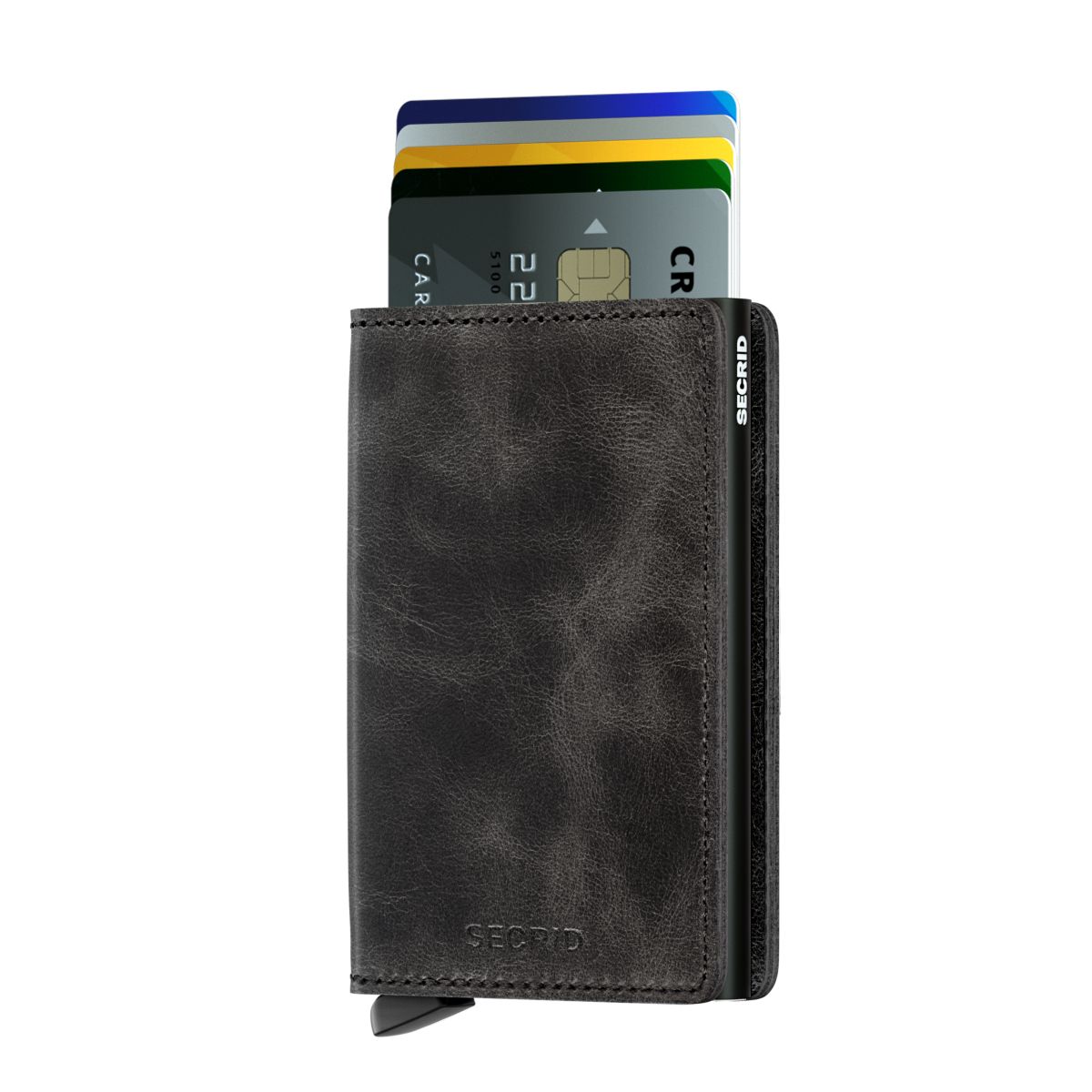 SLIMWALLET VINTAGE, Color: BLACK