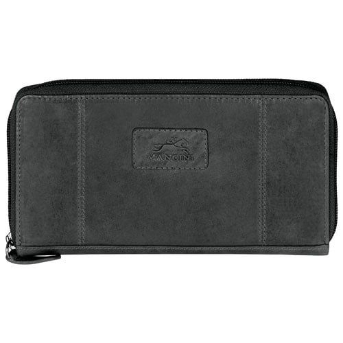 RFID 7 1/2&quot; ZIPPY WALLET (8700200), Color: BLACK