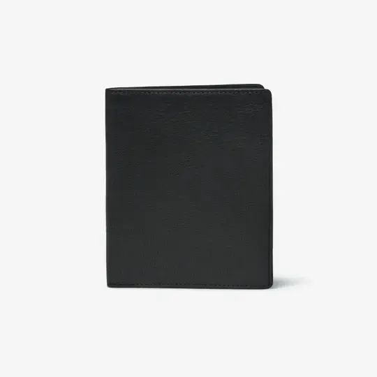 RFID LEATHER PASSPORT COVER (1244), Color: BLACK