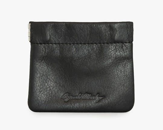 LEATHER FACILE POUCH (1903), Color: BLACK