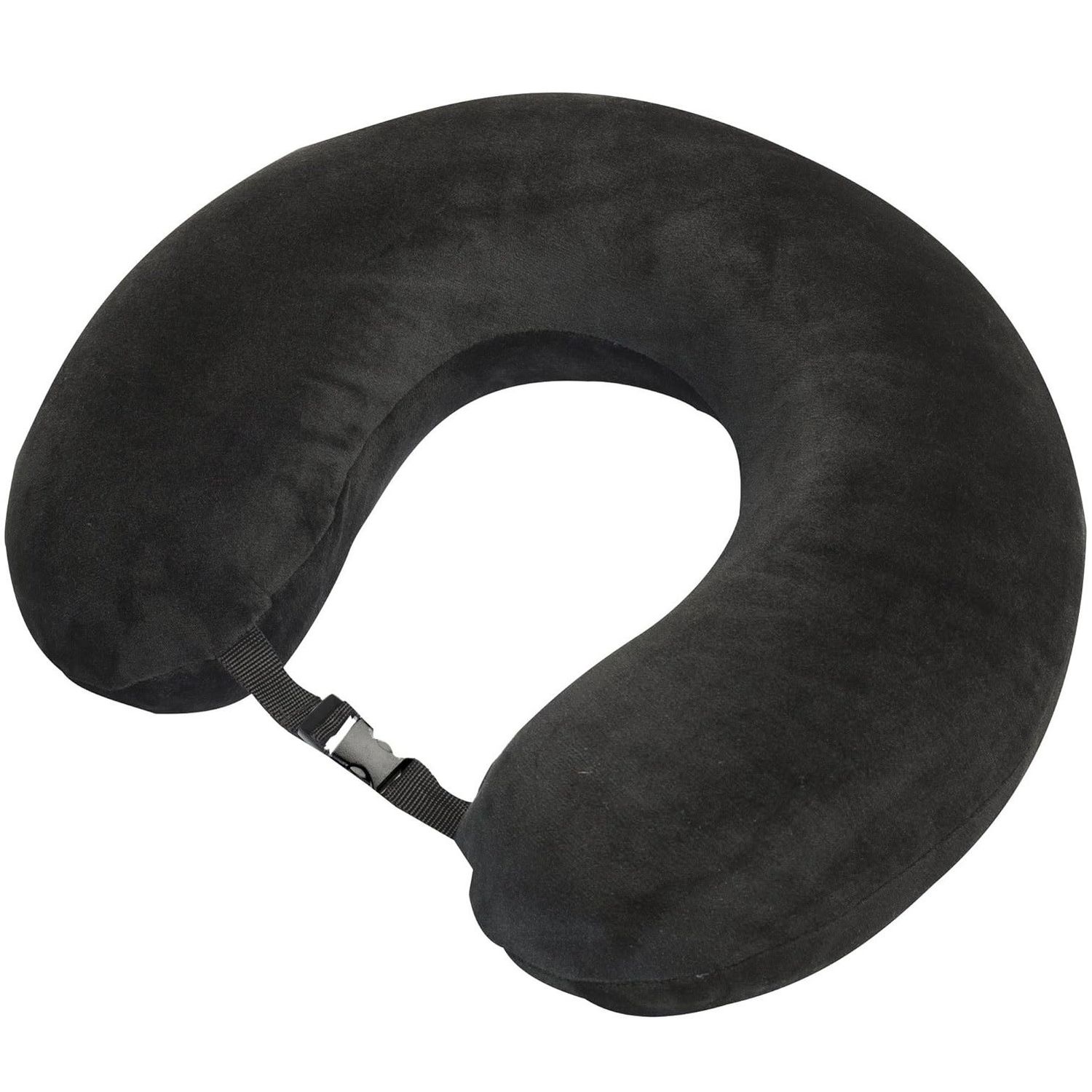 MEMORY FOAM TRAVEL PILLOW (TATP401), Color: BLACK