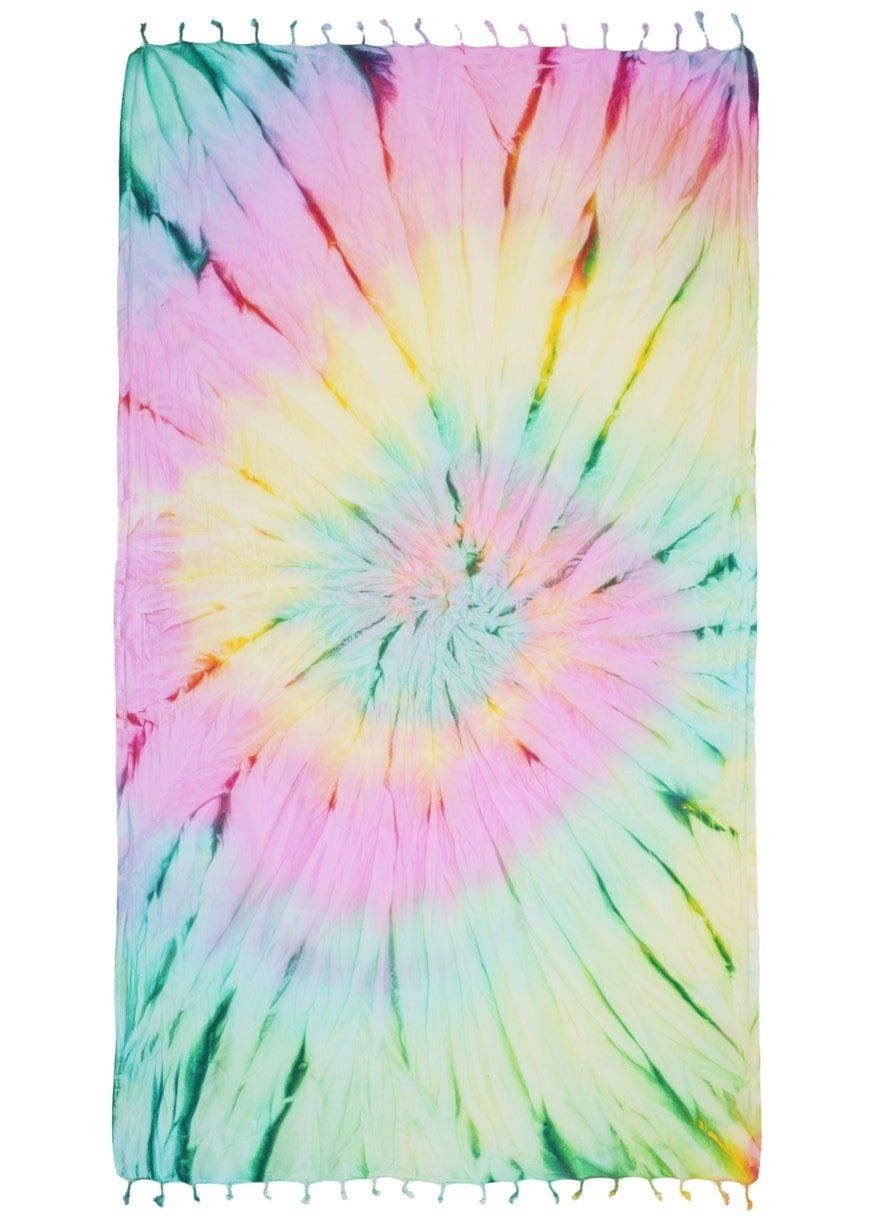 TURKISH COTTON BEACH TOWEL TIE DYE, Color: SUPERNOVA